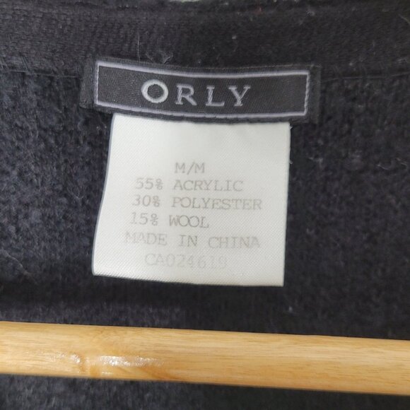 💕Orly Vintage Blend Color Block Wool Blend Cottage Cardigan Sweater 90s Cozy - Picture 3 of 10